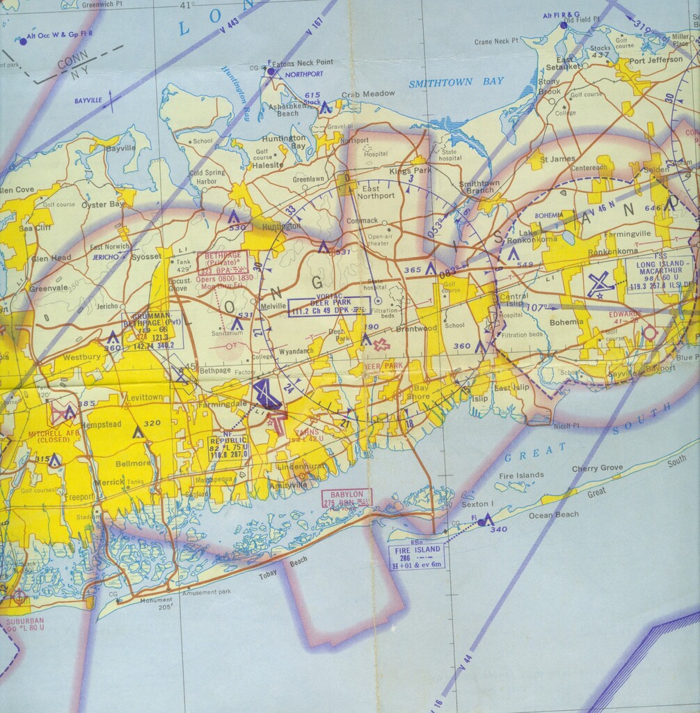 Zahn's airport, on a 1967 New York Sectional chart