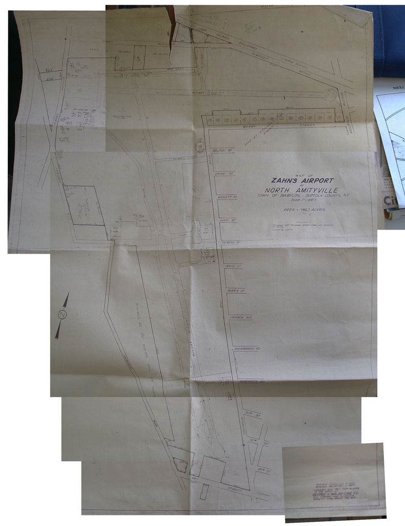 1967 survey map of Zahn's Airport